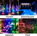 Miniatyrbillede 6 af 7: Solcelledrevne undervandsspotlights – superlyse RGB LED-lys til dam, springvand og have – farverig misfarvning