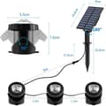Miniatyrbillede 2 af 7: Solcelledrevne undervandsspotlights – superlyse RGB LED-lys til dam, springvand og have – farverig misfarvning