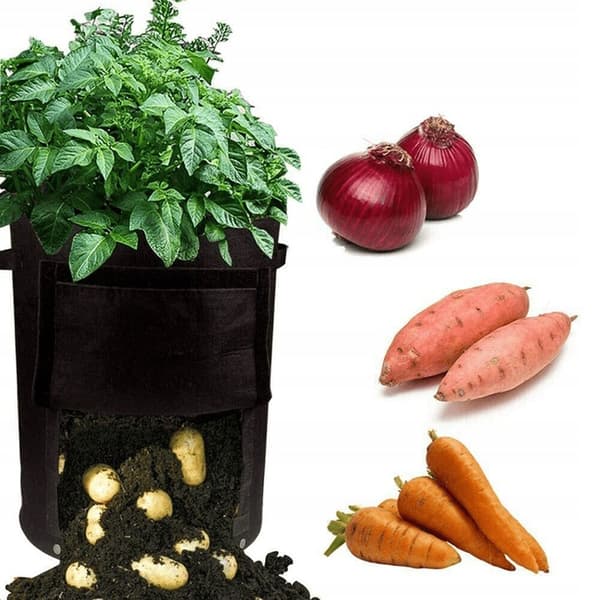 4x Øko filtpose til kartoffelplantning og dyrkningspotte 35x30cm