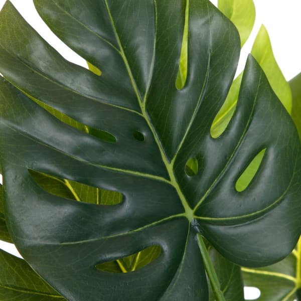 Kunstig plante | TROPISK ZONE | monstera i en sort gryde | 75 cm | 882024