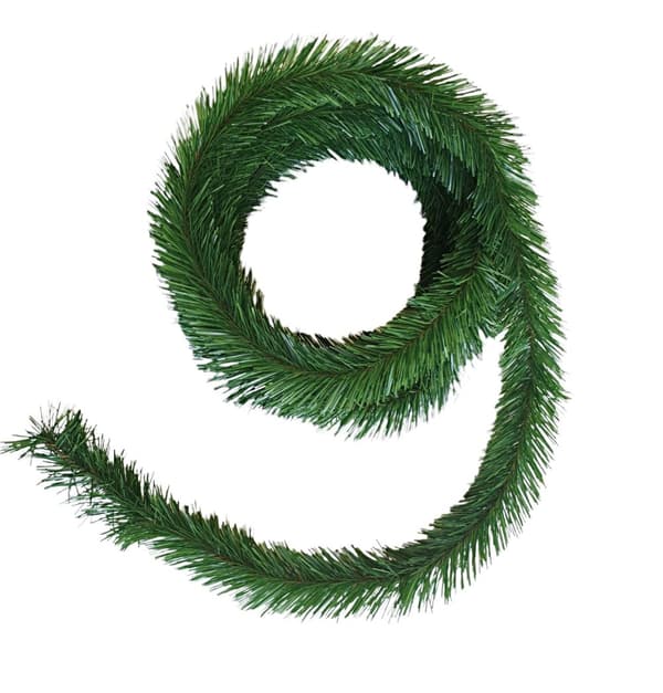 KUNSTGRØN JULEGUIRLANDE, 5m