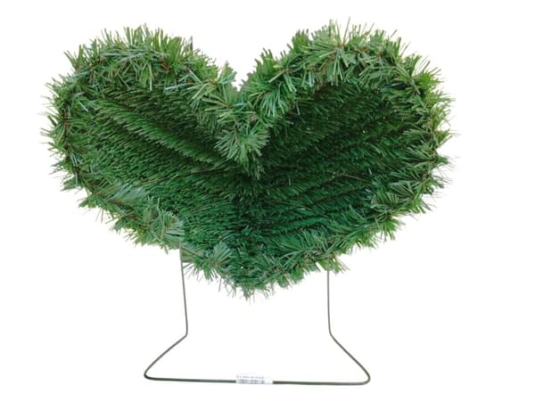 KUNSTIG FLORISTISK BAGGRUND FOR ET HJERTECENTER 36x43
