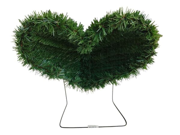 KUNSTIG FLORISTISK BAGGRUND FOR ET HJERTECENTER 36x43