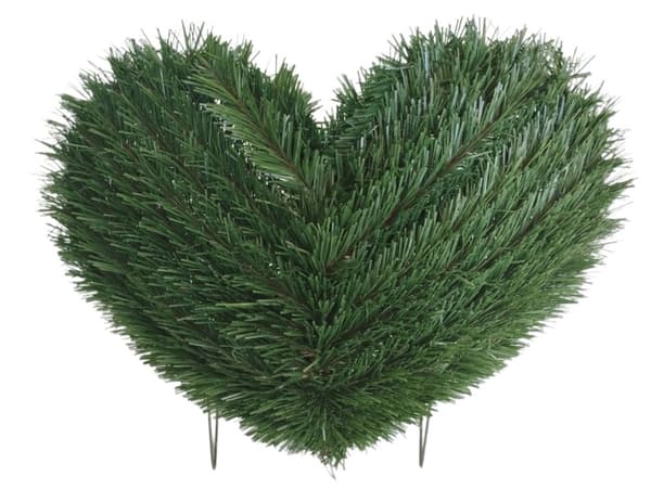 KUNSTIG FLORISTISK BAGGRUND FOR ET HJERTECENTER 36x43