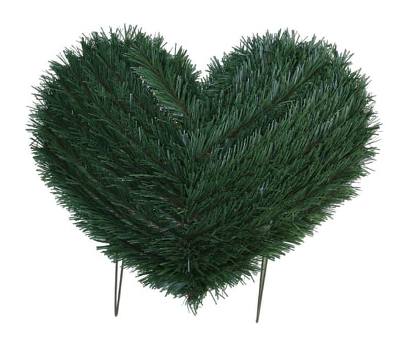 KUNSTIG FLORISTISK BAGGRUND FOR ET HJERTECENTER 36x43