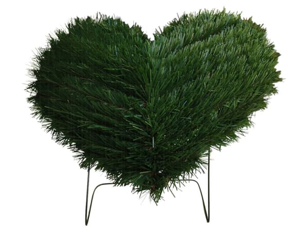 KUNSTIG FLORISTISK BAGGRUND FOR ET HJERTECENTER 36x43