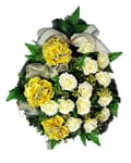 Miniatyrbillede 1 af 10: STORE BEGRAFNINGSKRANS BLOMSTER HYDRENSIONS ROSER + EGEN VEJLEDNING PÅ ARBEJDEN