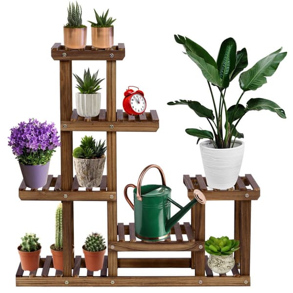 Manino blomsterstander i træ, 5 niveauer