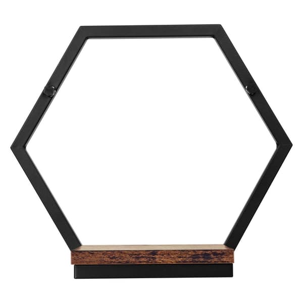 Metal blomsterstativ med sort hylde Honung Rustic hems