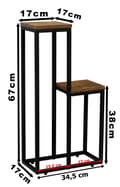 Pikkukuva 3 / 7: Seisova kukkateline musta Hazel Rustic vanhentunut tammi