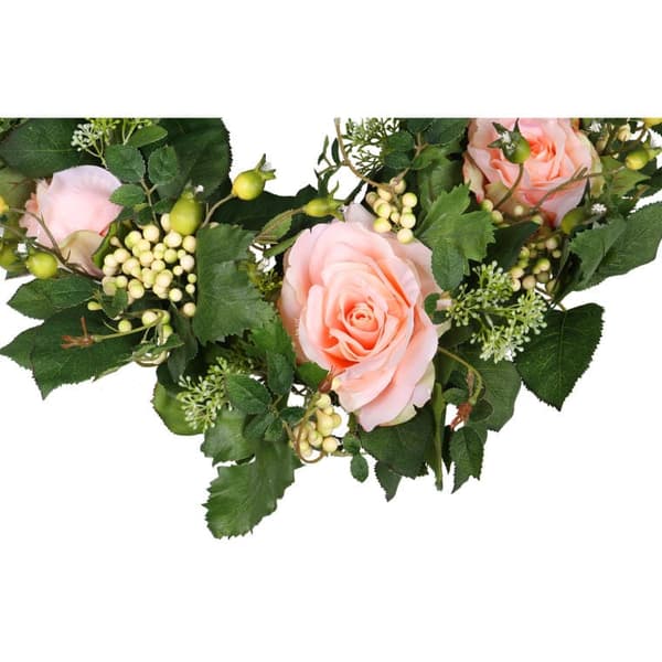 Cream Rose Wreath Romantisk sammensætning
