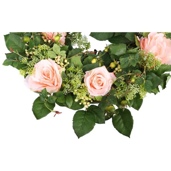 Cream Rose Wreath Romantisk sammensætning