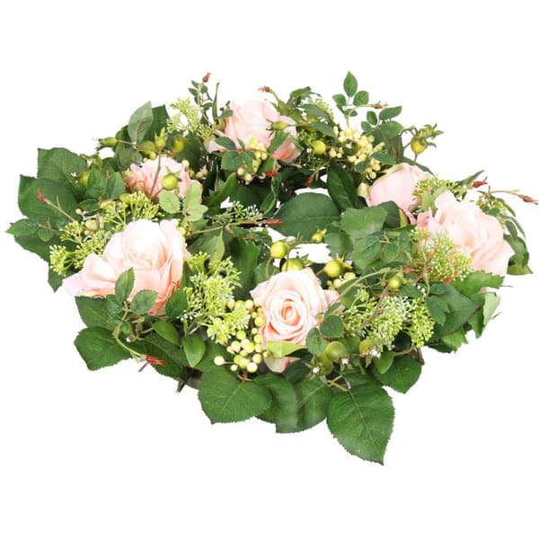 Cream Rose Wreath Romantisk sammensætning