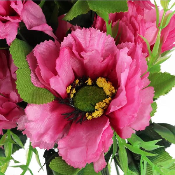 Kunstig buket med lyserøde anemoner - 14 stykker, 54 cm