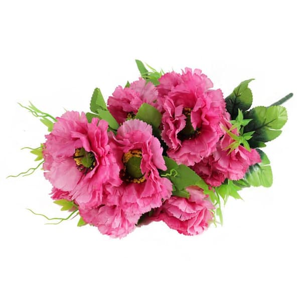 Kunstig buket med lyserøde anemoner - 14 stykker, 54 cm
