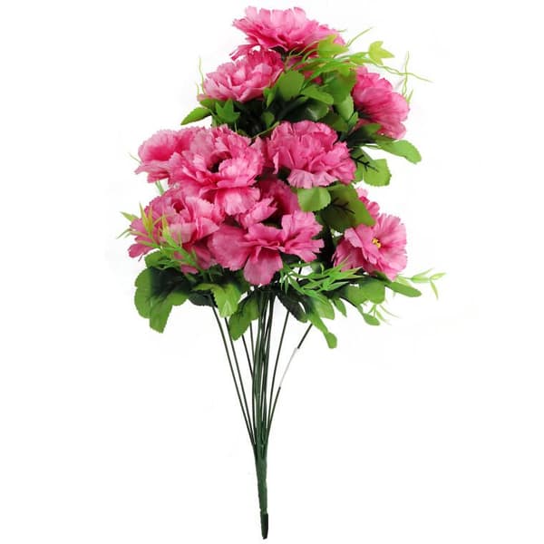 Kunstig buket med lyserøde anemoner - 14 stykker, 54 cm