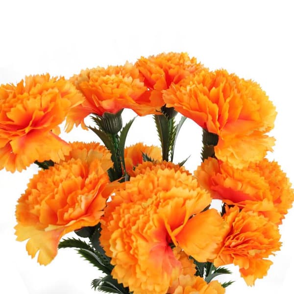 UDSKÆRER BUKET 15 BLOMSTER 42 CM ORANGE FARVE