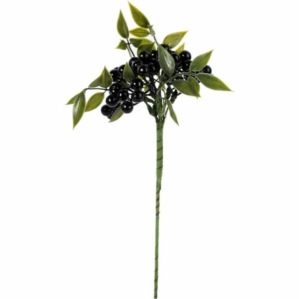 GREEN MED BÆR, SORTE KUGLER, 34 CM