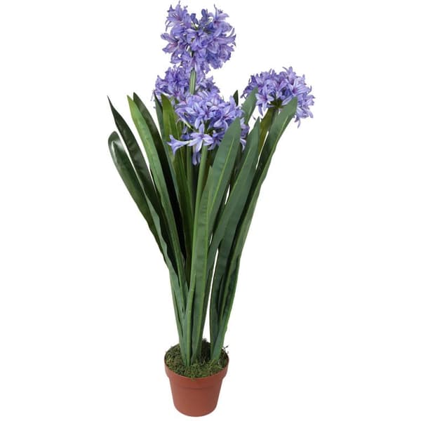 Realistisk blomsterdekoration - Hvidløg i en gryde 100 cm Lilla