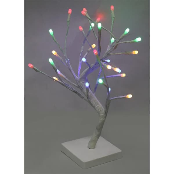 Keinotekoinen LED-bonsai-puu 45 cm, monivärinen