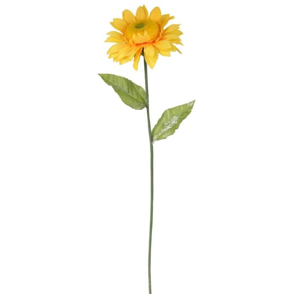 Kunstig solsikkeblomst - gul, længde 75 cm