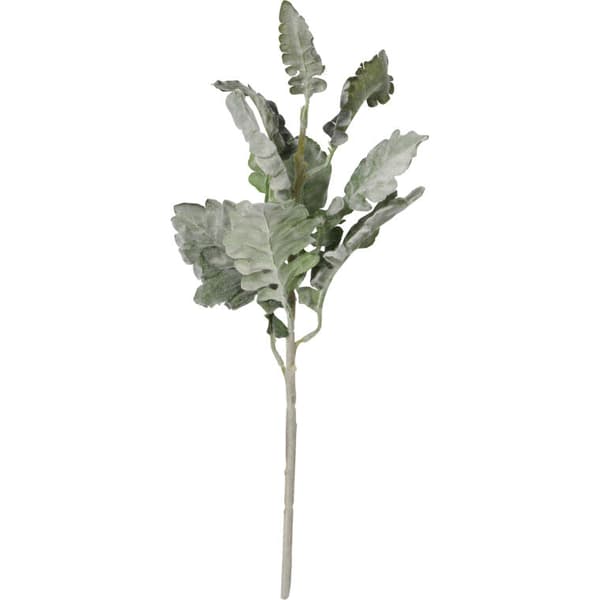 Kvist av konstgjorda mossiga löv 45 cm grön