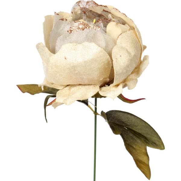 Creme pæon med guldglimmer - dekoration til sublime lejligheder 80 cm