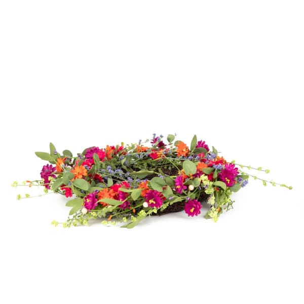 Krans | ÄNG | med färgglada blommor | 45 cm | 877020