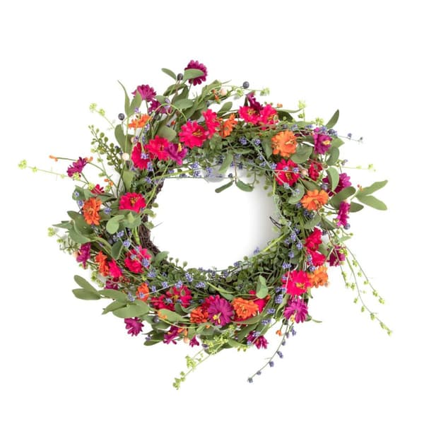 Krans | ÄNG | med färgglada blommor | 45 cm | 877020