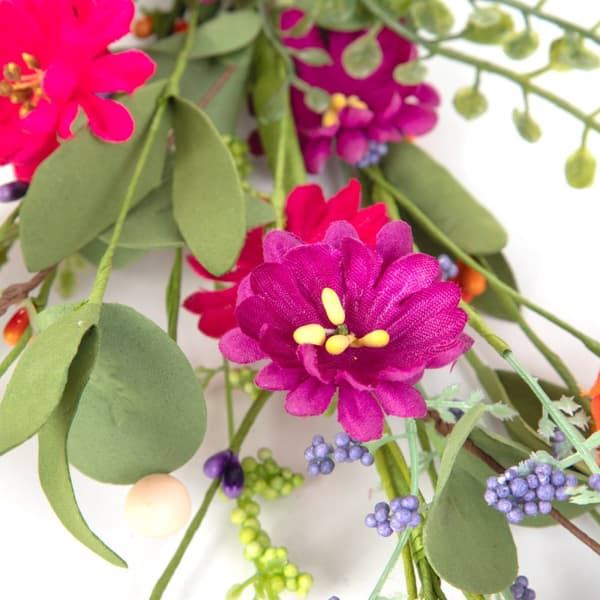 Kunstig gren | ENG | med farverige blomster | 70 cm | 876986