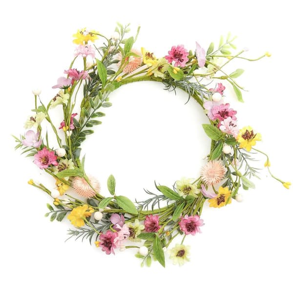 Krans | FLOS | med färgglada blommor | 40x40x7cm | 884851