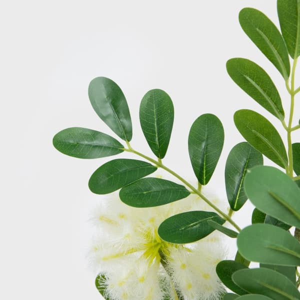 Kunstig gren | FREESIA | hvid rund | 88 cm | 739026