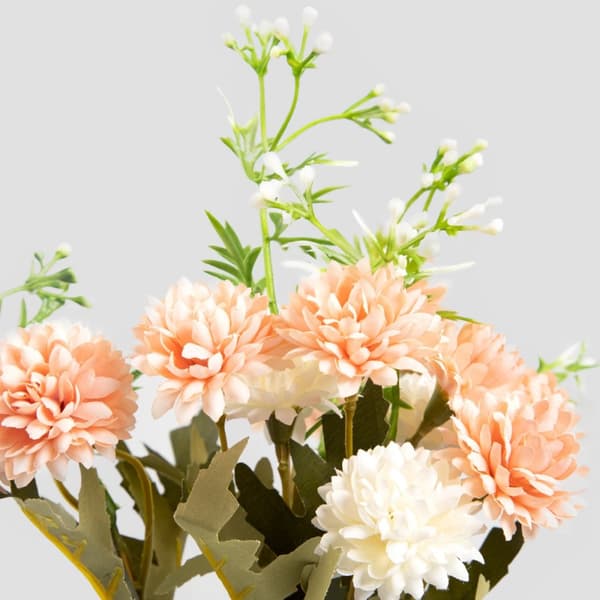 Konstgjord gren VERBEN med blommor rosa 35 cm