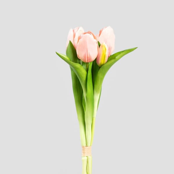 Bukett blommor | LITEN | rosa tulpaner | 31 cm | 736605