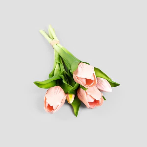 Bukett blommor | LITEN | rosa tulpaner | 31 cm | 736605