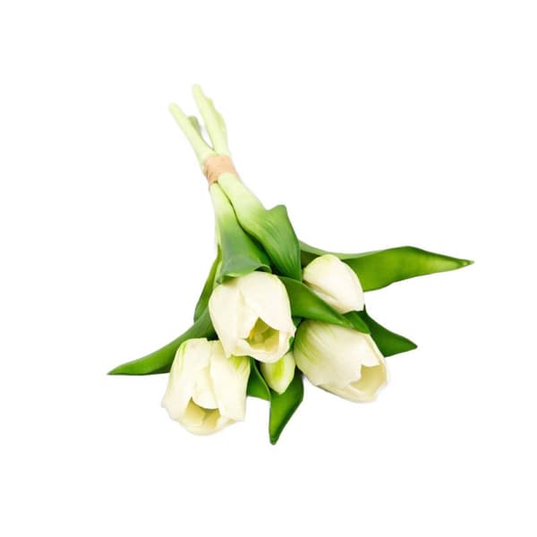 Buket blomster | LITEN | hvide tulipaner | 31 cm | 736629
