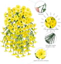 Pikkukuva 2 / 8: OBOSOE 2-Pack UV-kestävät riippuvat tekokukat – Morning Glory Vines 75 cm, elävä puutarhan ja kodin sisustukseen