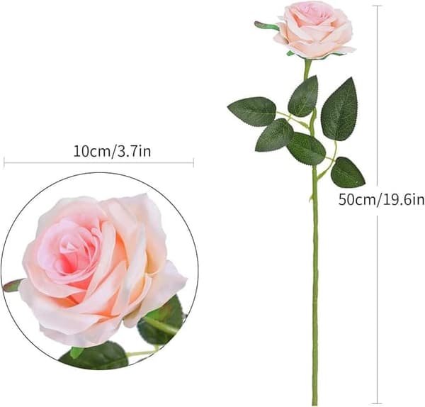 OBOSOE 10-pack Konstgjorda Rosor - Livsäkta Silkesblommor till Bröllop & Hemdekoration