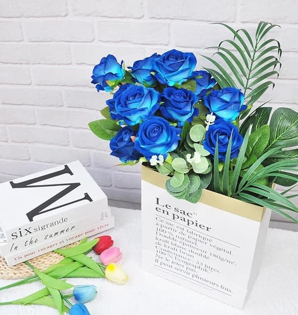 OBOSOE 10-pack Konstgjorda Rosor - Livsäkta Silkesblommor till Bröllop & Hemdekoration