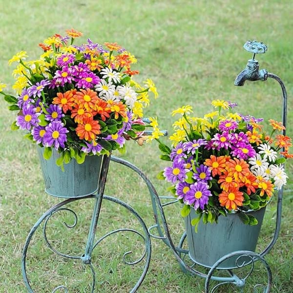 OBOSOE Artificiella Blommor, Prästkragar – UV-beständiga Inomhus/Utomhusblommor