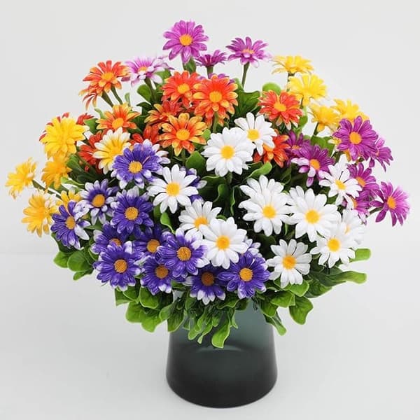 OBOSOE Artificiella Blommor, Prästkragar – UV-beständiga Inomhus/Utomhusblommor