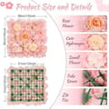 Miniatyrbild 6 av 6: OBOSOE 6-pack Konstblomsterpaneler - 38x38 cm Rosbakgrund i Skär, Bröllop bakgrund dekoration