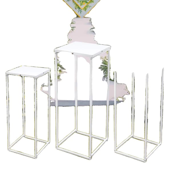 Bröllopsblomsterställ, Fyrkantig Design, Flera Storleksalternativ