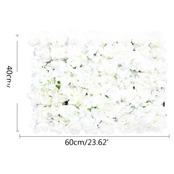 Kunstig Blomstervæg Panel, Silke Materiale, 60x40 cm,20 stk