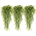 Miniatyrbild 1 av 5: OBOSOE 3 st Hängande Konstgjorda Blommor – UV-beständiga Växter för Inomhus & Utomhus Dekoration
