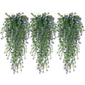 Miniatyrbild 1 av 5: OBOSOE 3 st Hängande Konstgjorda Blommor – UV-beständiga Växter för Inomhus & Utomhus Dekoration
