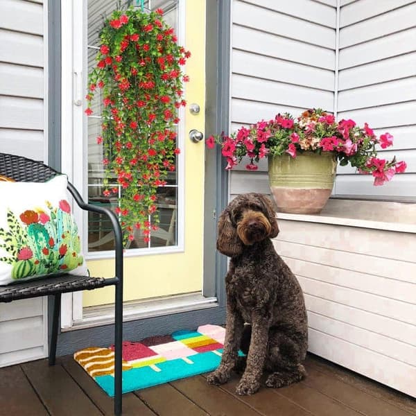 OBOSOE 3 st Hängande Konstgjorda Blommor – UV-beständiga Växter för Inomhus & Utomhus Dekoration