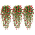 Miniatyrbild 1 av 5: OBOSOE 3 st Hängande Konstgjorda Blommor – UV-beständiga Växter för Inomhus & Utomhus Dekoration