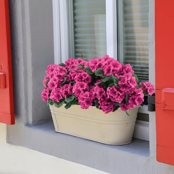 OBOSOE 6-pakkaus tekokukat/pelargoniat – UV-kestävät kukat ulkokäyttöön
