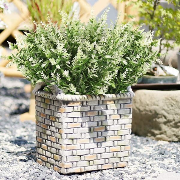 OBOSOE Kunstige Blomster Lavendel 8-pak – UV-resistente dekorative planter til indendørs og udendørs